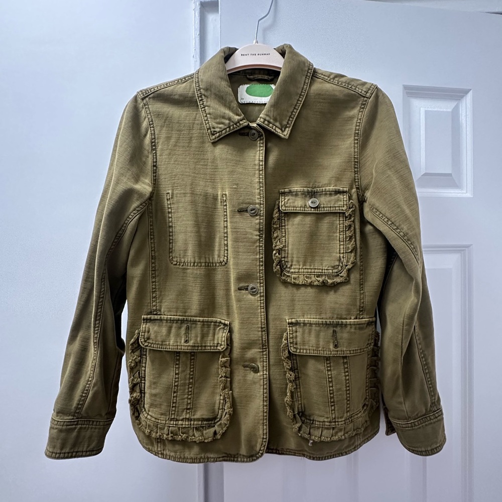 Anthropologie Khaki Utility Jacket